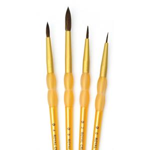 Royal & Langnickel Crafters Choice Rubber Grip Brush Set - (4 Pieces) Round
